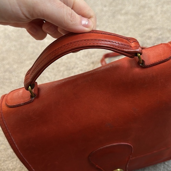 Coach Red Station Bag Leather GVC Authentic - Picture 6 of 9